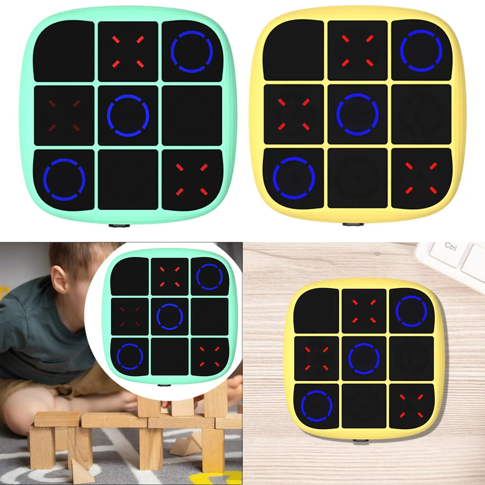 전기 Tic TAC 발가락 게임 전략 게임 두뇌 티저 XO 어린이를위한 게임 어린이 성인 가족 밤 거실 휴일 선물