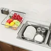 1pc Retractable Sink Drain Rack Sink Dish Drain Rack Expandable  Adjustable Vegetable Fruit Washing Basket Kitchen Accessories 3