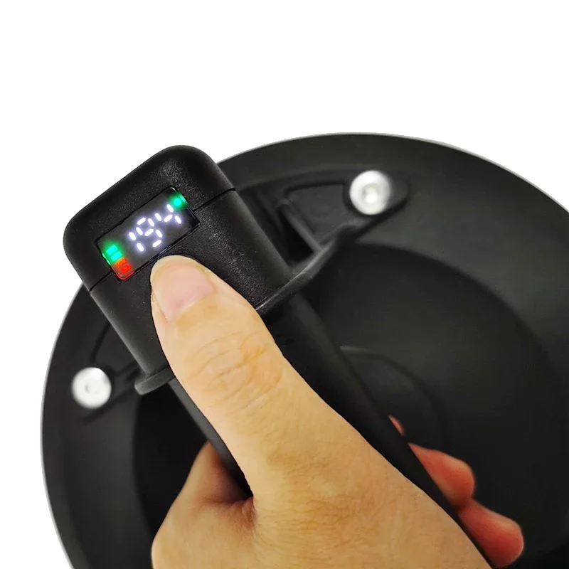 8" Electric Vacuum Suction Cup 200kg Heavy Duty Sucker, Auto-Adsorption Glass/Granite/Tile Tool with Digital Pressure Display