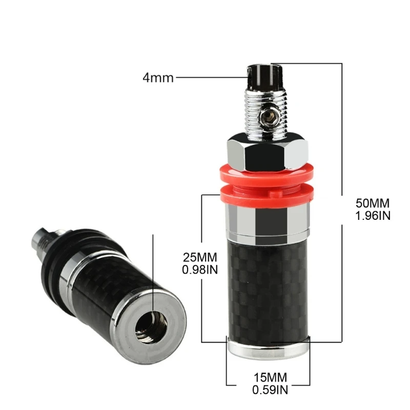 Speaker Terminal Binding Post Replacement Video Cable Plugs Connector 2pcs