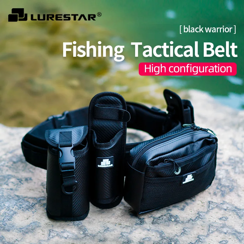 Lurestar Fishing Lure belt Multifunctional Tactical belt Fishing Gear Bags Waist Bag