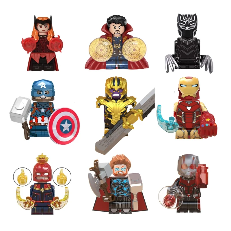 

Marvel Legends Toy Building Blocks Disney Lega Marvel Blocks Cartoon Character building block Dolls Kids Toys For Boys Gifts