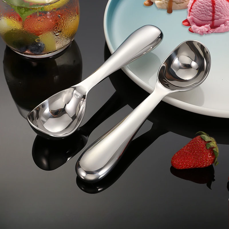 304 Stainless Steel Ice Cream Scoop Home Fruit Watermelon Scoop Multifunctional Dessert Shop Ice Cream Spoon Fruit Ball Digger