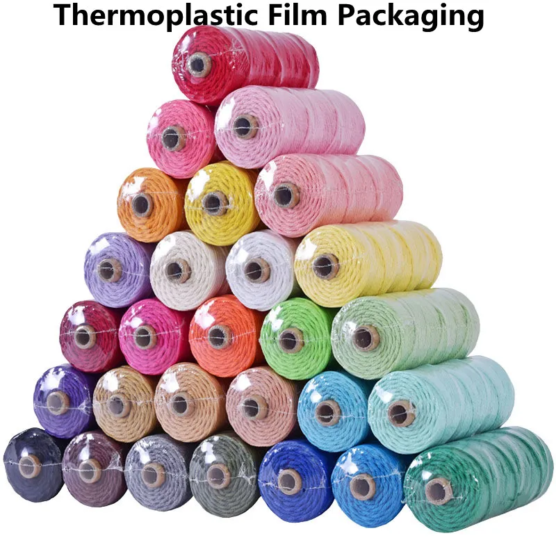 3mm 100Meters Cotton Cord Colorful Cords Beige Twisted Craft Macrame String DIY Home Textile Wedding Decorative Supply