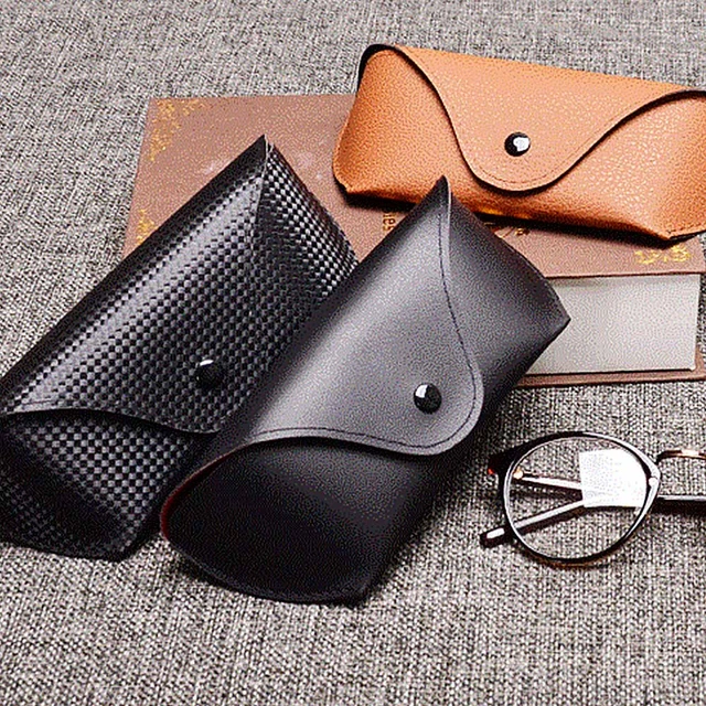 Glasses Bag Women Men Genuine Leather Fashion Glasses Case Soild Color Sunglasses  Bag Eyeglasses Accessories Sunglasses Box - AliExpress