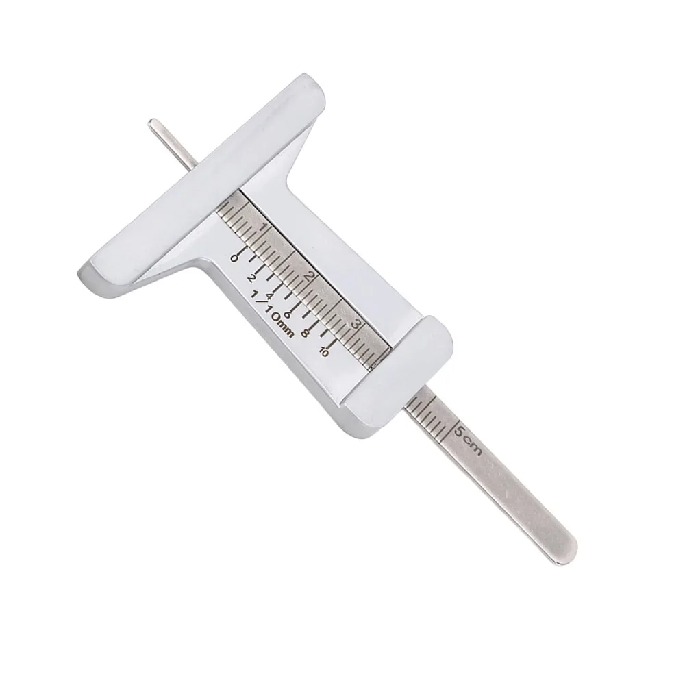스테인레스 스틸 타이어 트레드 깊이 게이지 0-50mm 정밀 측정 트레드 마모 표시기 차량 검사 깊이 게이지