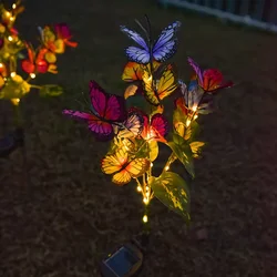Solar-Powered Butterfly Garden Lights - Waterproof Decorative Lamp (Warm White)