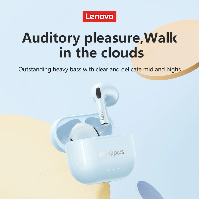 سماعات لينوفو LP40 II الأصلية LP40 plus TWS سماعة لاسلكية تعمل بالبلوتوث 5.3 سماعات رياضية للحد من الضوضاء وتحكم باللمس