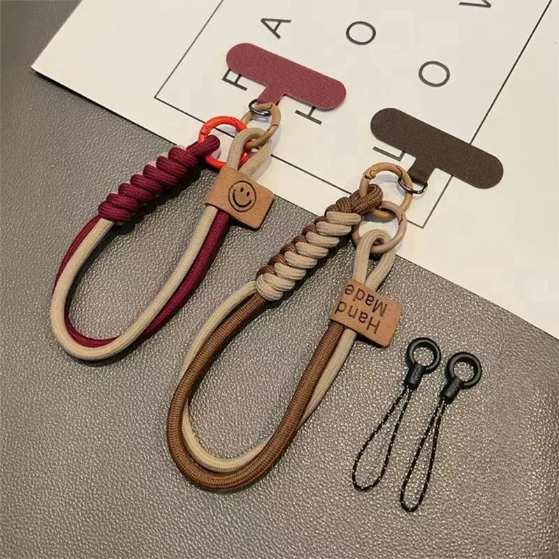 Luxury Braided Wristband Mobile Phone Lanyard with Multifunctional Pendant