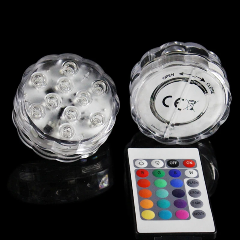 

Подводная лампа для плавания, ПОГРУЖНОЙ водонепроницаемый разноцветный светильник для бассейна с RGB подсветкой и дистанционным управлением, IP68