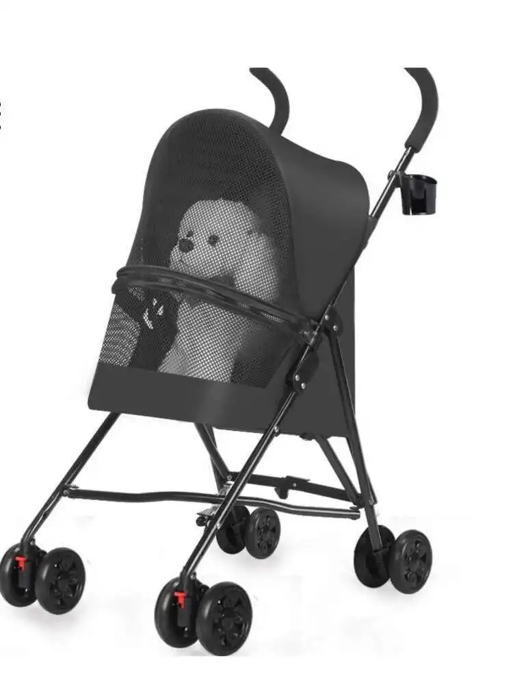 Pet Cart, Cat Dog Cart, Cat Dog Teddy Small Foldable and Lightweight for Going Out