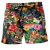 Colorful Graffiti 3D Printed Surfing Board Shorts Cool Summer Street Hip Hop Swim Trunks For Men Kids Vacation Beach Shorts 1