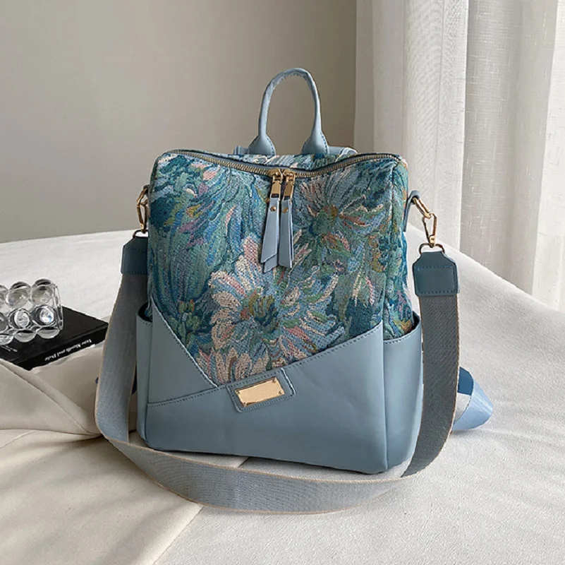 Wholesale New Women Large Capacity Travel Backpack Fashion Printing Shoulder Bags School Bag Ladies Casual Crossbody Bag Totes