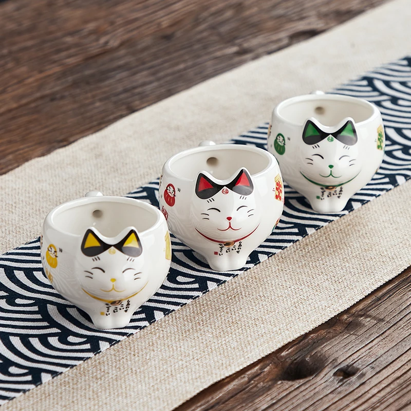 ※ねこねこ※　　　　　　　　　　　　　　【超激レア 美品】ポーター 1 Set Maneki Neko Lucky Cat Ceramic Teaware 1 Teapot and 2