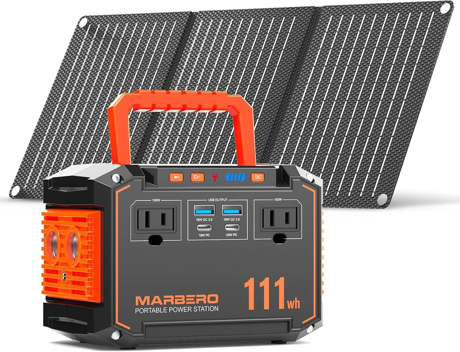 SolarGo 150 portable power station with solar panel