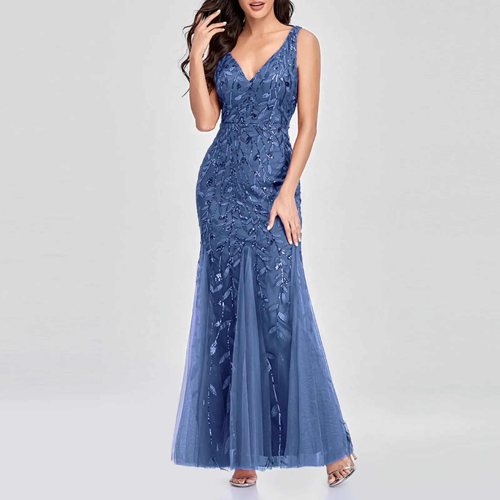 Fishtail Wedding Bridesmaid Long Maxi Women'S Dress Floor Length Female Elegant Formal Dresses Party Evening Prom Gala Vestidos