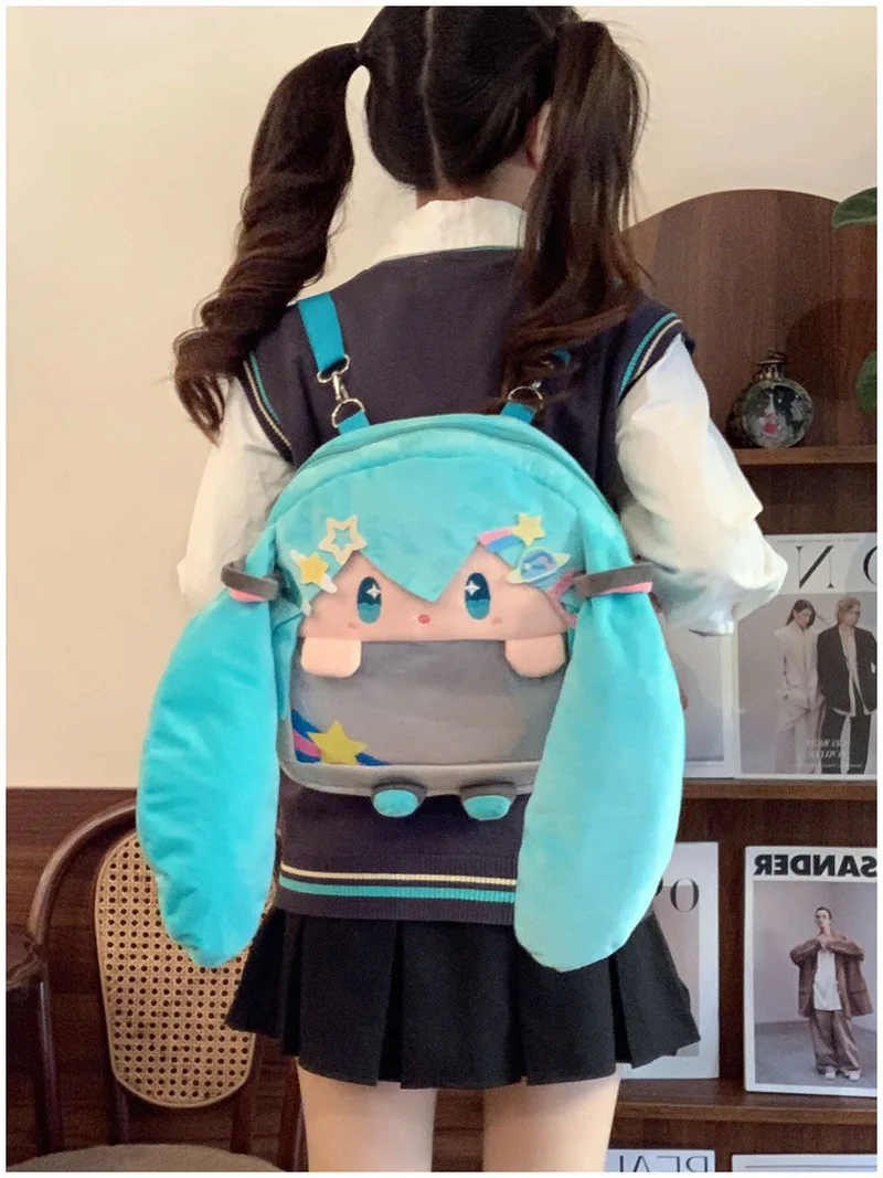 Charming Fufu Miku Cartoon Backpack - Large-Capacity Ita Bag