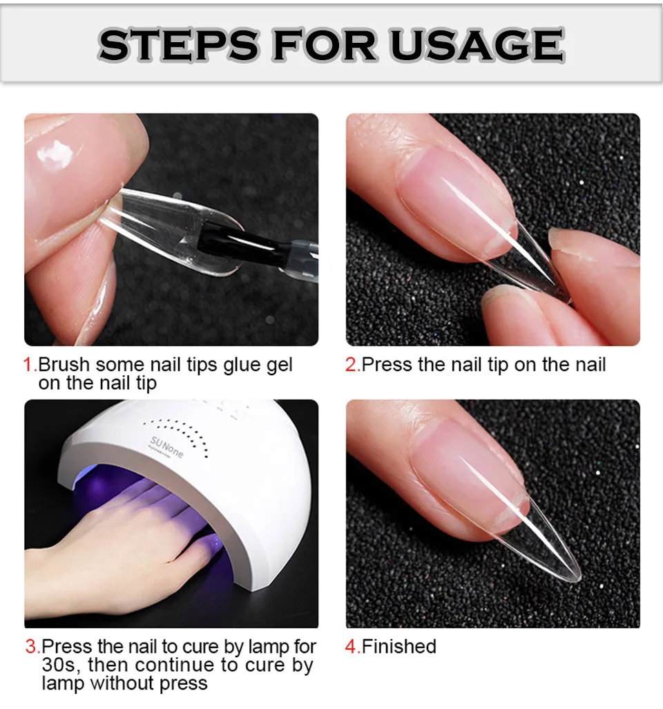 Description Picture 5 of itemCONTIGO Nail Tips Glue Gel UV LED Glue for False Nails Gellac 7.5ml Manicure Hybrid Gel Nail Polish Multifunction Strong Enamel