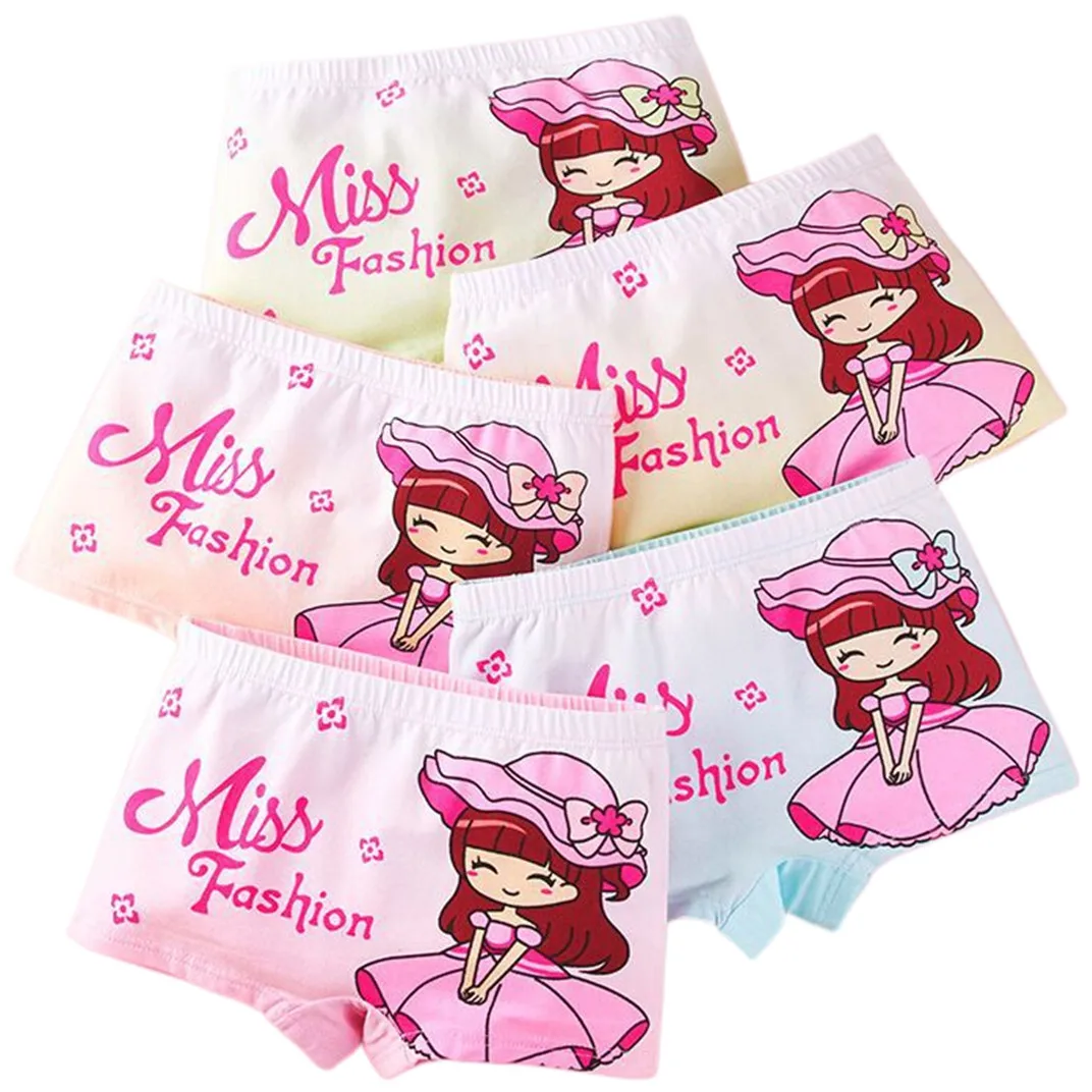 Princess Girl Briefs Fine Cotton Anime Floral Boxers Children Breathable Panties Comfortable Underwear Size M-XXL For 3-10T Girl girls underwear children underwear