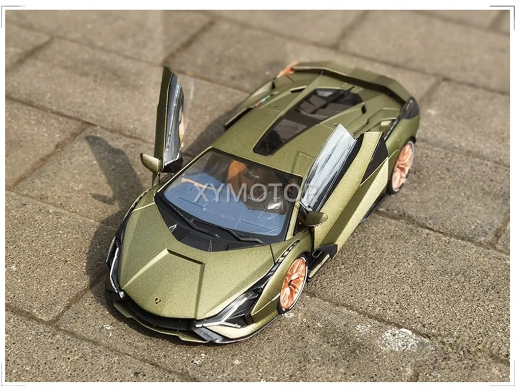 

Bburago 1/18 For lamborghini Sian FKP37 Diecast Car model Kids Toys Gifts Green/Yellow/Red For Display Collection Metal Plastic