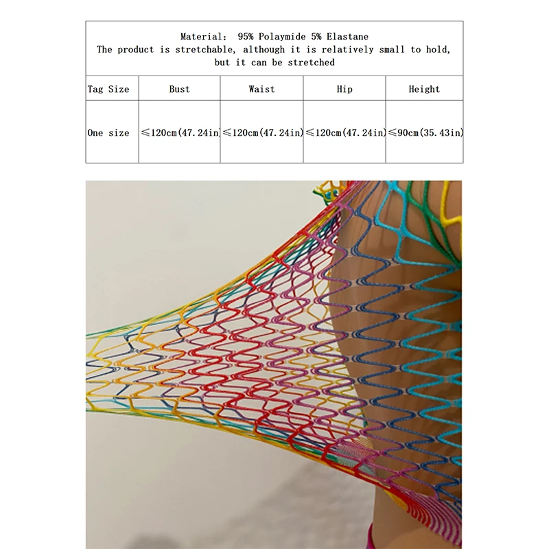1 Set Sexy Women Fishnet Cover Ups Hollow Out Bodycon Women's Swimwear See through Tassel Dress without Bikini Beachwear 6