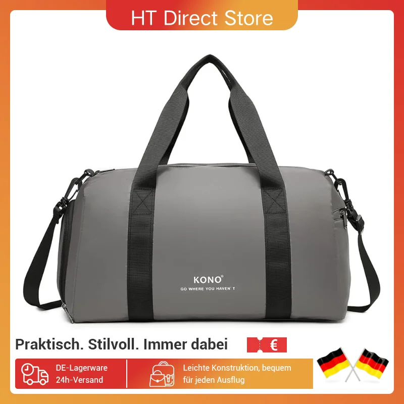 Kono-Sac à main étanche avec bandoulière et sac à chaussures, idéal pour les voyages en avion, Ryanair et EasyJet, 40x20x25 cm