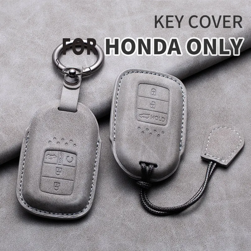 

Leather Protector Holder Car Remote Key Case Fob For Honda Civic Accord Vezel Fit CRV HRV Crz Hrv Polit Jazz Jade Accessories