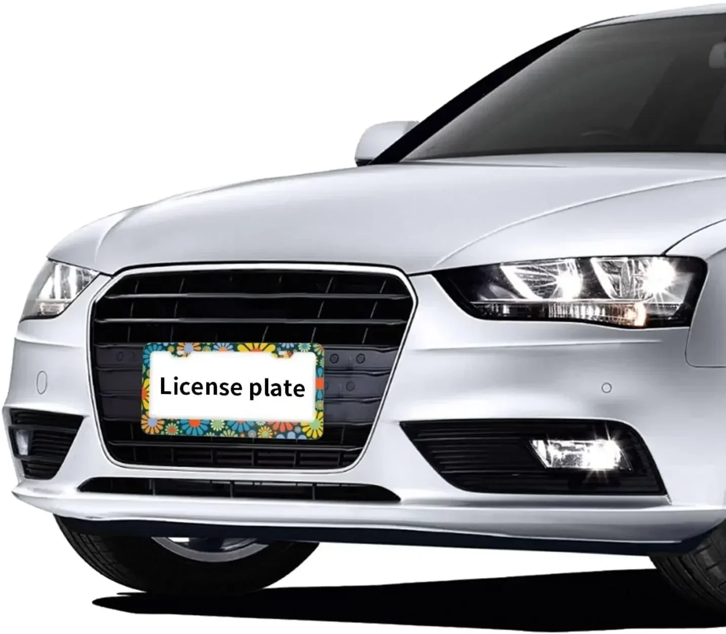 Customizable Aluminum License Plate Frame with HD Image and Text for Cars - Includes Mounting Screws