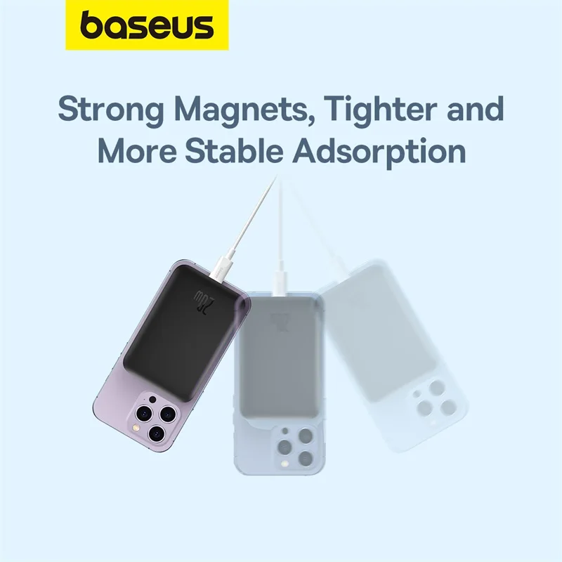 Baseus Wireless Magnetic Power Bank External Battery Powerbank for iPhone 16 15 14 13 12 Pro Max Portable Mini Power Bank 5