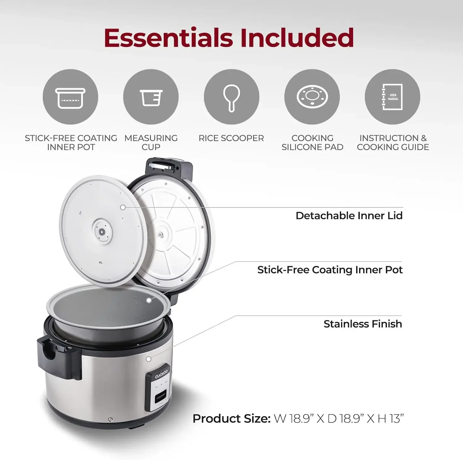 CR-3032 30-Cup (Uncooked) / 60-Cup (Cooked) Large Capacity Commercial Rice Cooker & Warmer with Nonstick Inner Pot, Switc 2