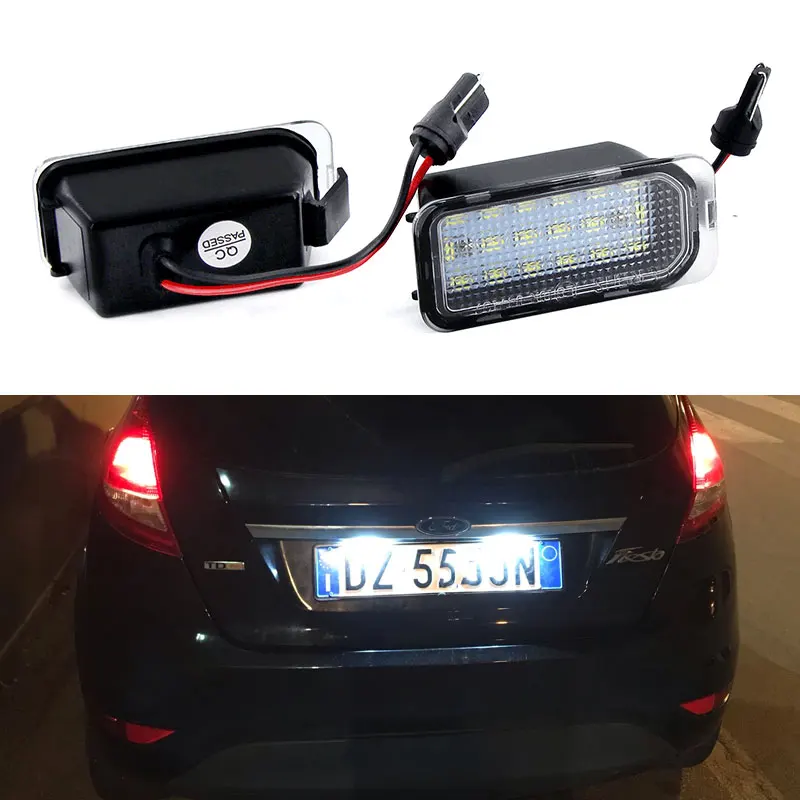 Nslumo Set Di 2 Luci Targa A LED Bianco 6500K Per Seat Ibiza, Leon, Toledo, Altea, Arosa – Sostituzione OEM #5P0943021, 3W, Facile Installazione