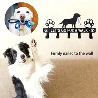 Metal Iron Art Pet Dog Hanger 5 Hooks Coat Key Lead Leash Wall Rack Holder Organizer Towel Rack Organizer Storage rack hook 1