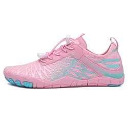 Unisex Quick - Drying Aqua Sneakers - Anti - Slip Barefoot Water Shoes for Outdoor and Beach Activities (A8305 - Pink)