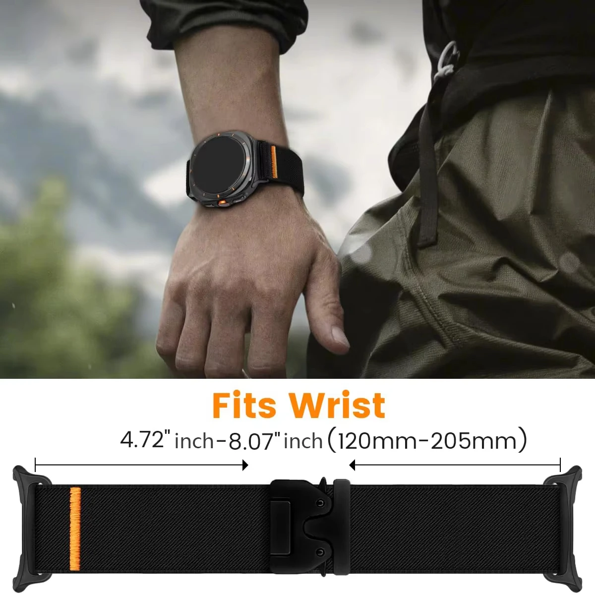 Magnetic Parachute Nylon Smartwatch Band Strap