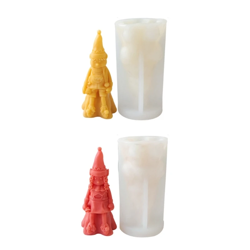 

3D Elf Silicone Mold Plaster Scented Candle Resin Mold Aromatherapys Candle Epoxy Casting Mold Christmas Dropship