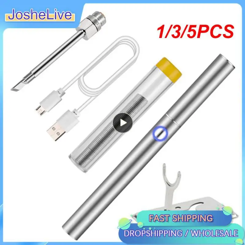 

1/3/5PCS Hot !1115K/510 Interface Soldering Iron Tip Mini Portable USB Soldering Iron Tip Welding Rework Accessories Tool Parts