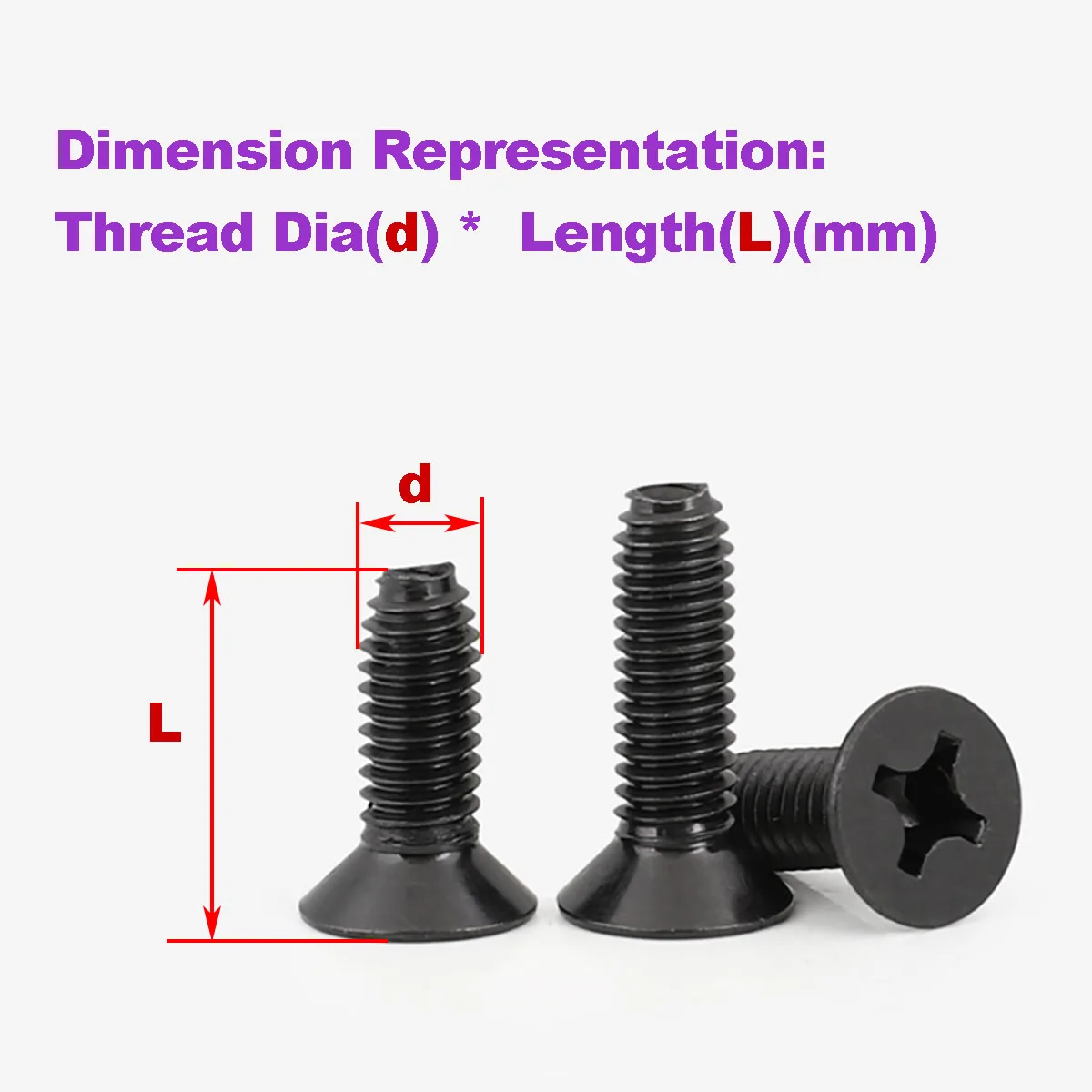 

Черный треугольный винт с потайной головкой/синий цинковый плоский крестовой треугольный Самонарезающий винт M3M4M5M6