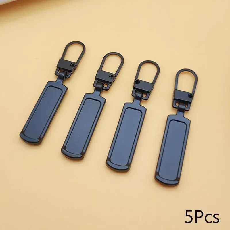 5pcs Repair Pullers Zipper Sliders Zipper Head Pull Tab Detachable Metal Universal