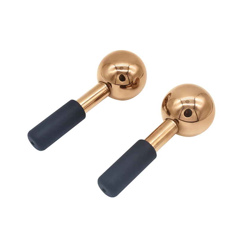 Ice Globes for Face & Eyes, Unbreakable Stainless Steel Cryo Sticks Cold Roller Cooling Globes