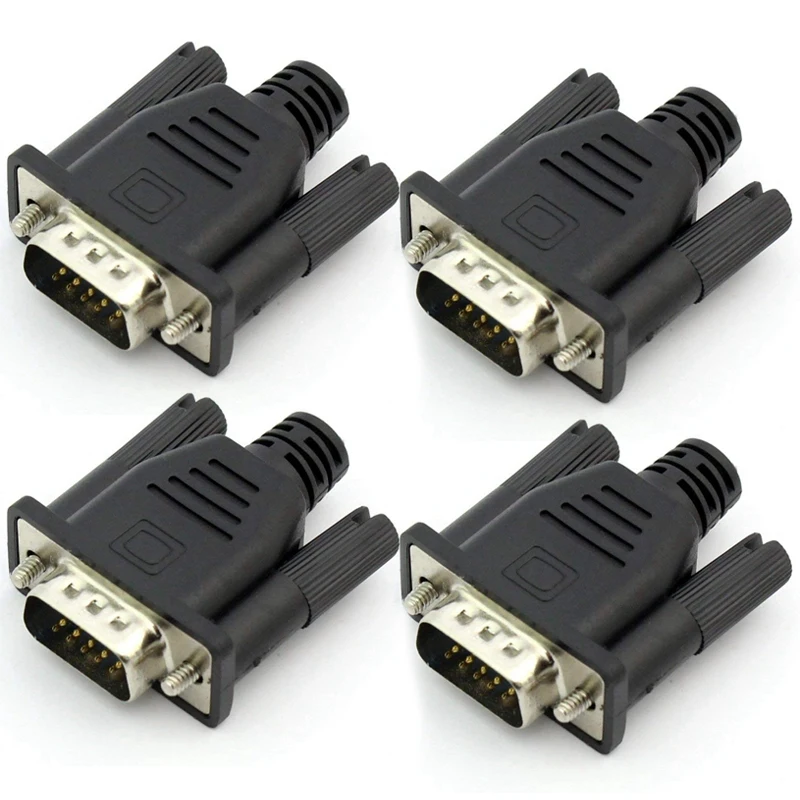 

4X VGA Virtual Display Adapter Male Dummy Plug EDID Headless Ghost Emulator Lock Plate
