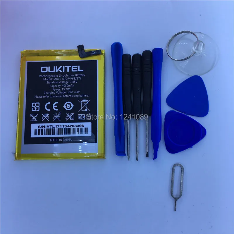 

Mobile phone battery OUKITEL MIX 2 battery 4080mAh Long standby time Gift dismantling tool OUKITEL Mobile Accessories