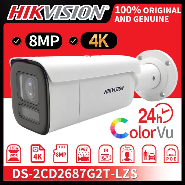 Hikvision DS-2CD2687G2T-LZS (C) 4K Motorize IP camera Support Motion alarm triggering Line crossing and region detection camera 1