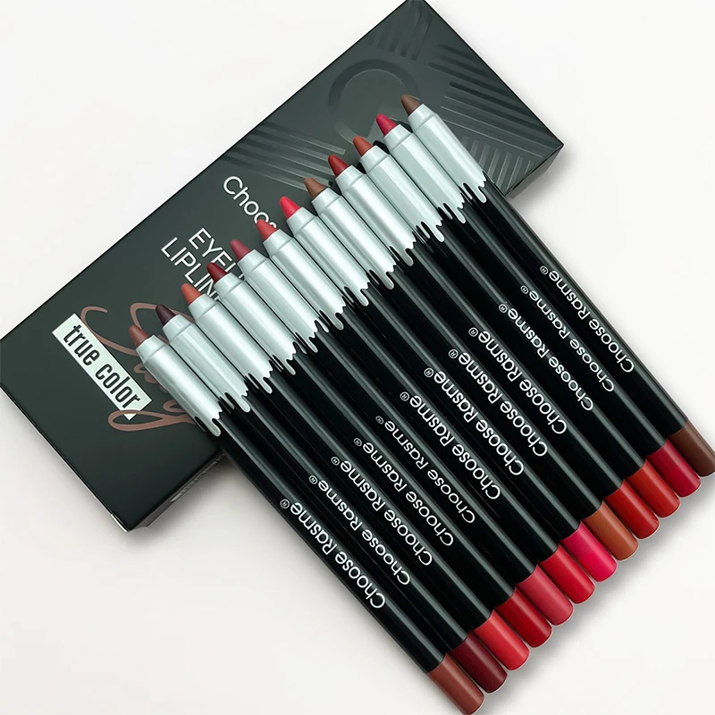 12pcs Nude Lip Liner Pen Matte Smooth Lasting Lip Liner Velvet Non-stick Cup Lip Gloss Matte Lipstick Cosmetics 2