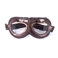 Lunettes de moto en cuir vintage, lunettes de vélo D343, lunettes de casque de jet rétro, lunettes de sport de plein air, lunettes interdites 6