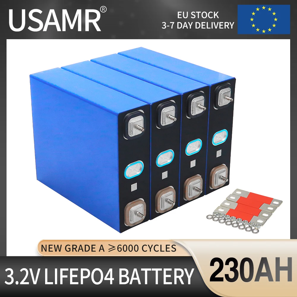 

Fast Delivery 3.2V 230Ah LiFePO4 Lithium Iron Phosphate Battery Pack Can be Combined into 12V 24V 36V 48V Rechargeable Battery