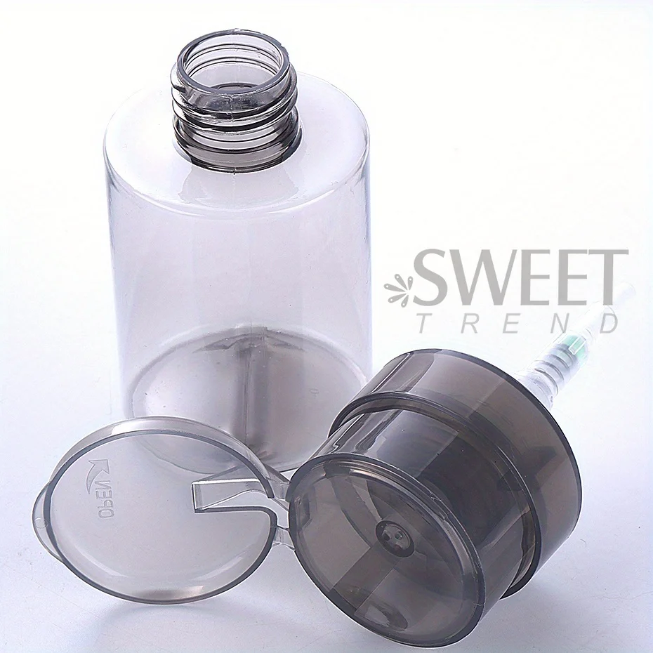 100ml Empty Refillable Nail Storage Bottle Push Down Pump Dispenser Tools Pro Liquid Press Polish Container Manicure Accessories