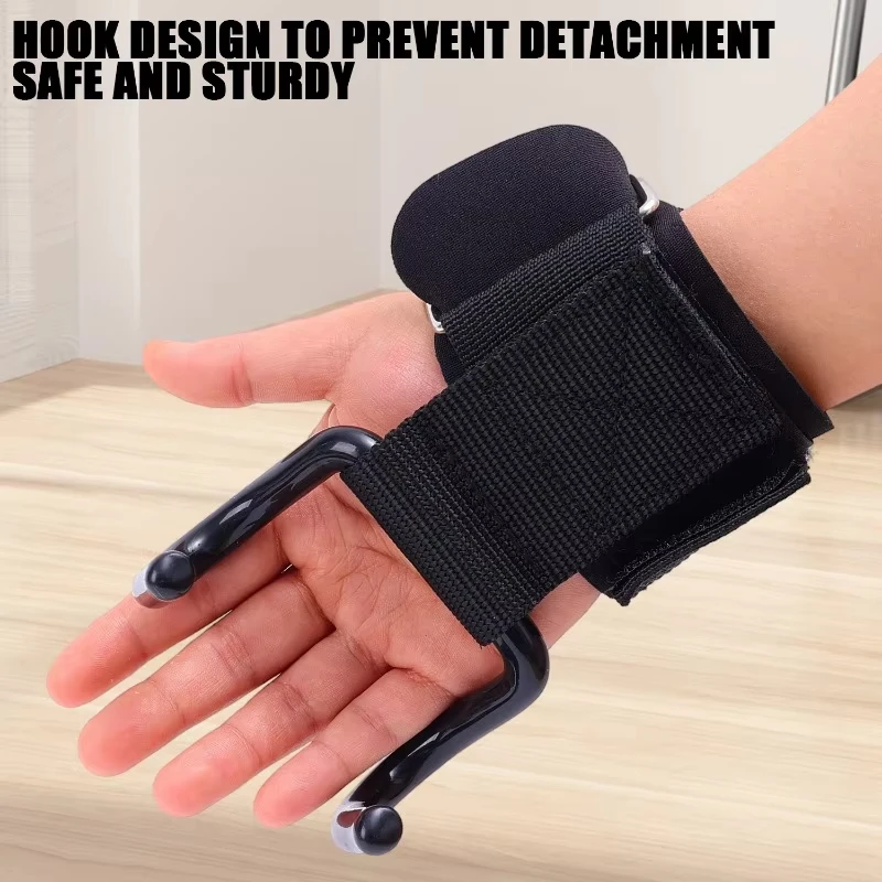 Wrist Support Hooks Grip Hooks Trainer Pull-ups Wrist Support Nonslip Hand Protection Assisted Hard Pull-up wrist support hooks