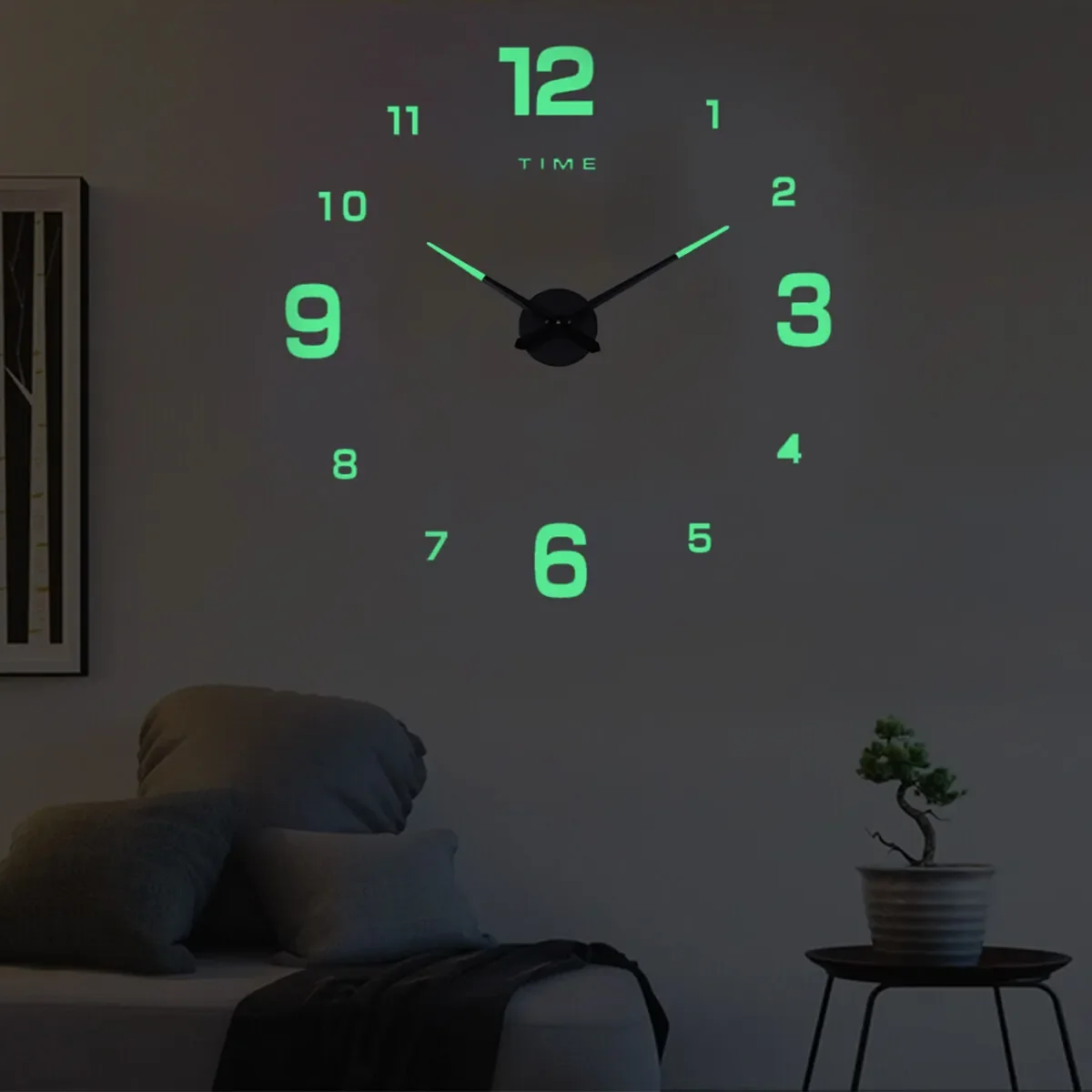 27/37/47inch Luminous Wall Clocks Large Clock watch Horloge 3D DIY Acrylic Mirror Stickers Quartz Klock Modern mute Home Deco