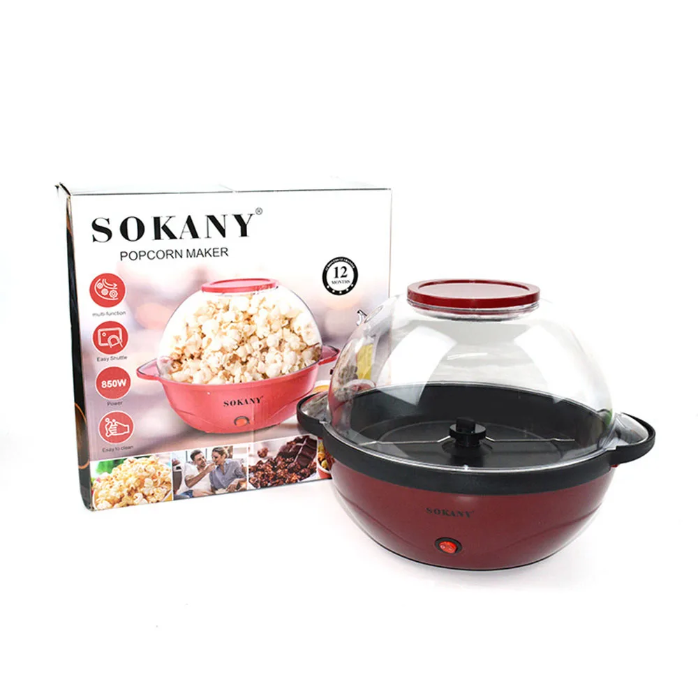 

Kitchen 850W Electric Popcorn Maker Non-stick Coating Rapid Heating Making Pop Corn Home Anti Scalding Hot Air Popcorn Machine