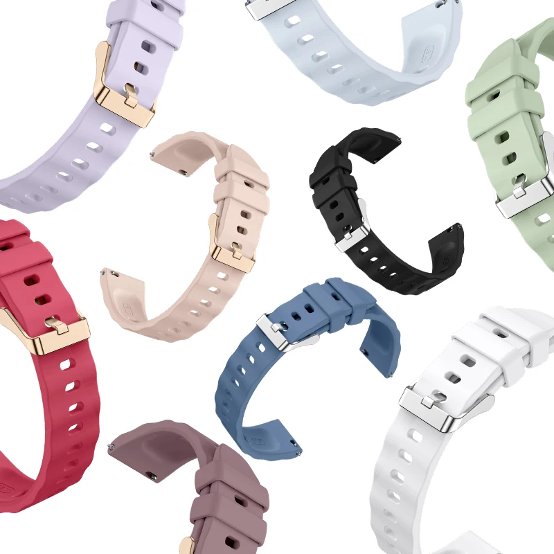 Elegant 18mm Silicone Watch Band - Premium Comfort & Style Strap